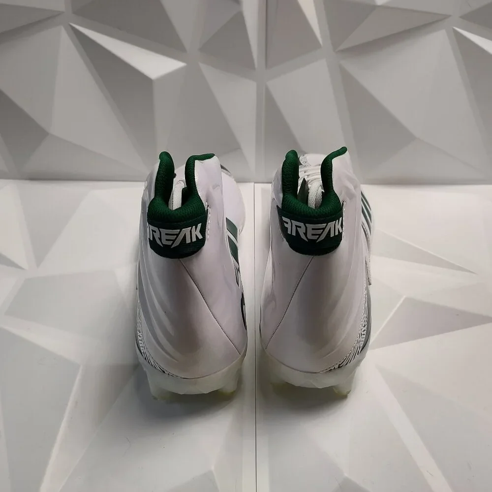 Adidas Mens Football Cleats 18 White Green Shoe Lacrosse Freak X Carbon High - Picture 13 of 15